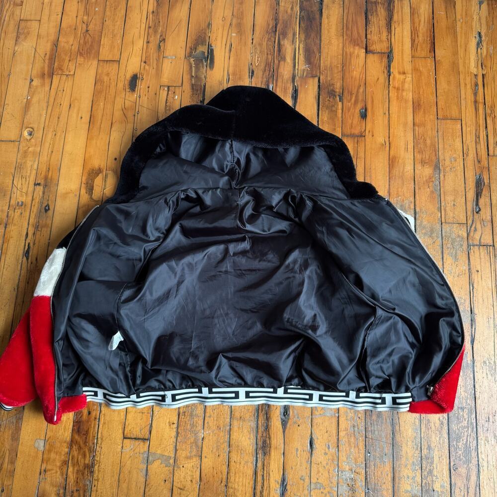 Tri-Color Faux Fur Hooded Jacket - Picture 8 of 11